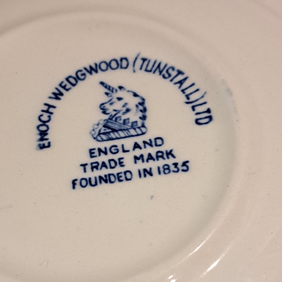 3 Antique Enoch Wedgwood (Tunstall)Ltd Huntsmen, Farm & Game Keeper Salt Plates. - Picture 7 of 7